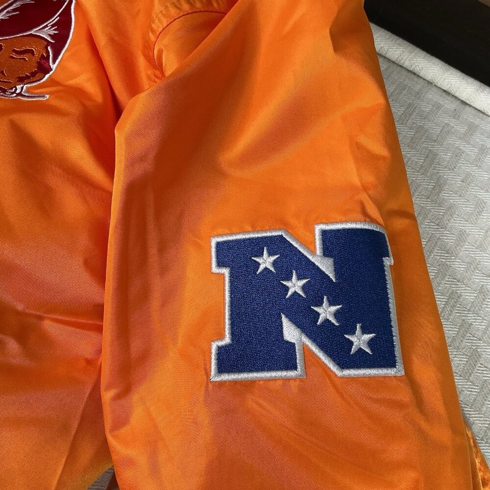 NFL Ultra Game Men’s Tampa Bay Buccaneers Creamsicle Vintage Logo Snap Jacket M - Picture 10 of 11